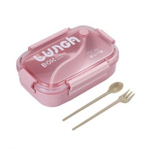TUUTH Microwave Lunch Box Wheat Straw Bento Box 750ML BPA Free Food Storage Container with Soup Cup