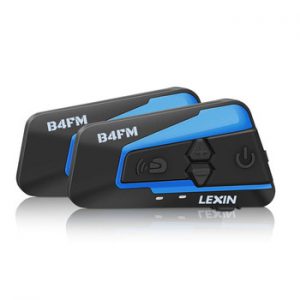 2PCS Lexin B4FM 4 Way Bluetooth Motorcycle Helmet Intercom Headsets