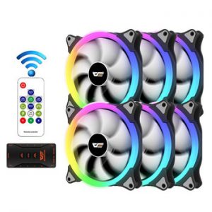 darkFlash CS140 RGB Case Fan 140mm AURA SYNC PC Cooling RGB Fan 5V/3pin Speed Adjust Quiet IR Remote Computer Case Cooler Fan