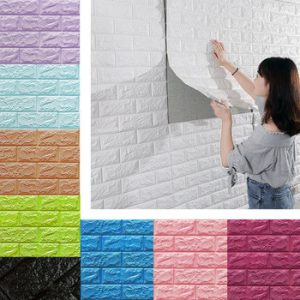 3D Wall Stickers Imitation Brick Bedroom Decor Waterproof Self-adhesive Wallpaper For Living Room Kitchen TV Backdrop Decor