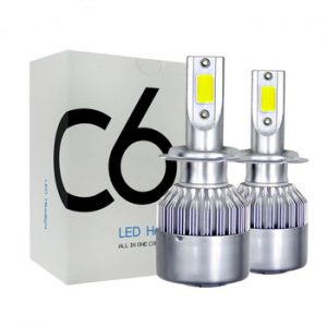 1 Pair Car Led Headlight Bulbs Lamp H4 H7 H11 H8 HB4 H1 H3 HB3 Auto Car High Low Beam 6500K 12V Head Light Visture C6