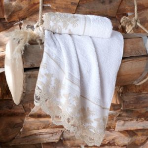 Turkish Towel Soft Luxury Lace Hand Towel Terry Bath Face Towel Microfiber Set 2 pcs 50x90 cm Embroidered 100% Cotton Home Gift