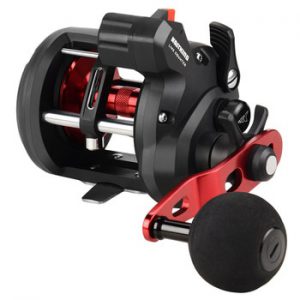 KastKing ReKon Line Counter Trolling Fishing Reel Round Baitcasting Reel Graphite Body Large Line Capacity 3+1 BBS Drum Reel