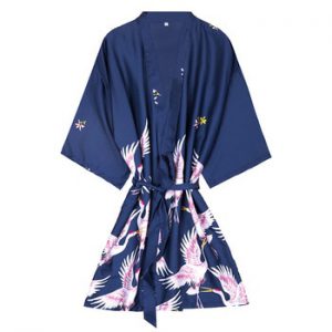 Norns Flower Silk Nightgown Print Ladies Women Sleeve Multicolor Pajamas Bathrobe Women Dressing Gown Night Robe Sleepwear