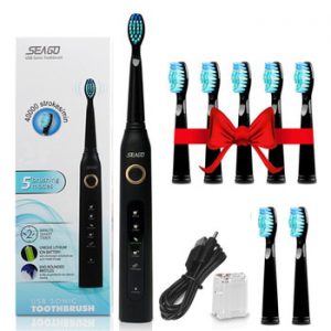 Sonic Electric Toothbrush SG-507 Adult Timer Teeth Whitening Brush 5Mode USB Rechargeable Tooth Brushes Replacement Heads Gift