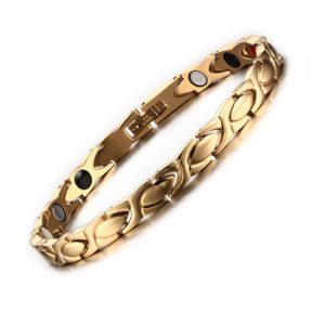 Vinterly Gold Color Bracelets for Women Chain Energy Magnetic Bracelet Femme Stainless Steel Bracelets & Bangles Women Jewelry