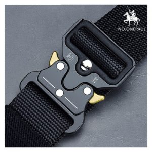 NO.ONEPAUL Tactical belt Military high quality Nylon men's training belt metal multifunctional buckle outdoor sports hook new