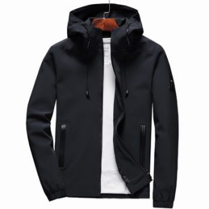 Jacket Men Zipper New Arrival Brand Casual Solid Hooded Jacket Fashion Men's Outwear Slim Fit Spring and Autumn High Quality K11