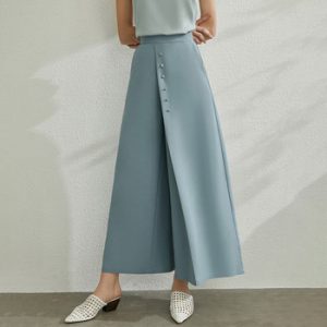 AMII Minimalism Spring Summer Solid Wide Leg Pants Women Causal Trousers High Waist Loose Long Pants 12070188