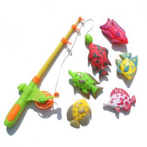 7Pcs Magnetic Fishing Toys For Children 6 Kinds Of Fish + 1 Fishing Rod Set Growing Puzzle Fishing Game Parent-Child Toy