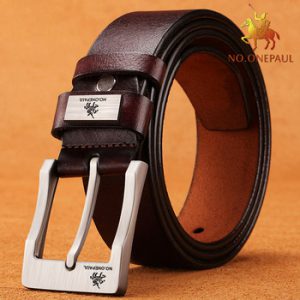 NO.ONEPAUL cow genuine leather luxury strap male belts for men new fashion classice vintage pin buckle men belt High Quality