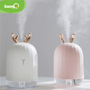 saengQ 220ML Essential Air Aroma Oil Diffuser USB Humidifier Ultrasonic Air Humidifier With LED Night Lamp Electric Aromatherapy