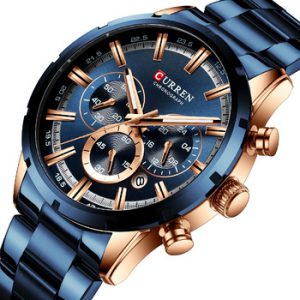 CURREN Men Watch Top Brand Luxury Sports Quartz Mens Watches Full Steel Waterproof Chronograph Wristwatch Men Relogio Masculino