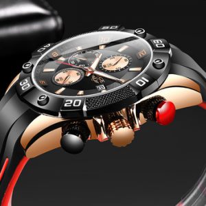 2020 New Fashion Business Quartz Clock Male Top Brand Luxury Blue Wrist Watch For Men Silicone Waterproof Sport Chronograph+Box