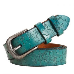 [DWTS]Belts Women Thin Genuine Leather Belt womens 6 Colour Floral carved Belts For Women Ceinture Femme belt female