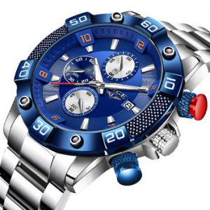 Relogio Masculino New LIGE Fashion Mens Watches Top Brand Luxury WristWatch Men Quartz Clock Blue Waterproof Chronograph Reloj