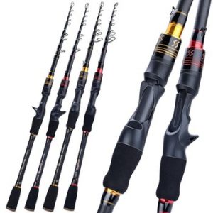 Sougayilang 1.8m 2.1mCarbon Spinning Casting M Power Fishing Pole Telescopic Fishing Rod lure rod Travel Trout Rod