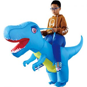 Adult Kids Inflatable Costume Halloween Dragon Dinosaur Cosplay T-Rex Fancy Dress Children Ride On Dino Purim Costumes