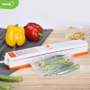 saengQ Electric Vacuum Sealer Packaging Machine For Home Kitchen Including 15pcs Food Saver Bags Commercial Vacuum Food Sealing