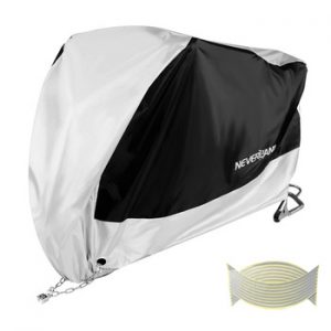 Silver Black 190T Dust UV Protector Sun Snow Rain Proof Waterproof Motorcycle Covers Cover Coat M L XL XXL XXXL D45