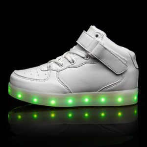 kids Led usb charging glowing Sneakers Children hook loop Fashion luminous shoes for girls boys men women skate shoes #25-46