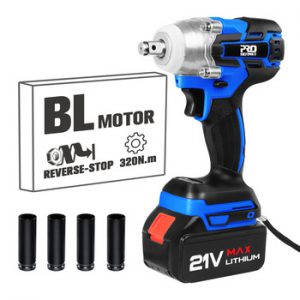 Brushless Electric Wrench 21V Impact Wrench Socket 4000mAh Li Battery Hand Drill Installation Power Tools By PROSTORMER