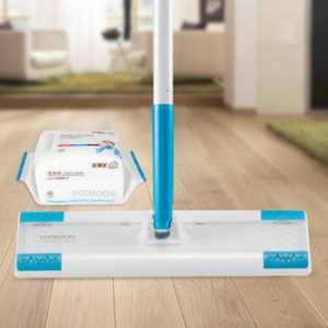 Floor Wipe Disposable Dust Flat Mops with 25 Dry Refill Floor Wipes Pads for Wood Tile Laminate Floor Sweeper Broom Clean Tools