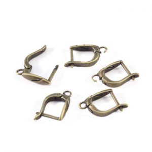 10pcs/Lot  Bronzer Cooper U Shape Earring Hooks Earring Ear Wires Findings DIY Jewelry Making Wholesale Jewelry Earring Finding