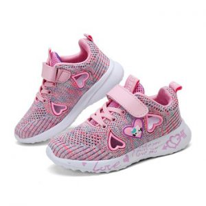 Children Mesh Casual Shoes Girl Sneakers Kids Banner Sport Footwear Kids Shoes for Girl Light Shoes Cute Pink Flat Shoes Winter