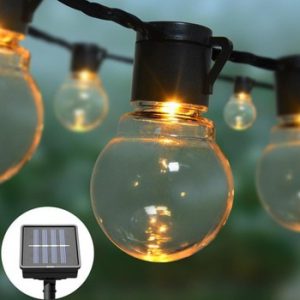 Solar Outdoor Lighting Waterproof 2.5/5M LED Bulb Holiday Outside Balcony Garden Decoration Street Light String Lights Wall Lamp