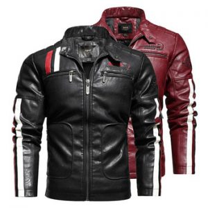 2020 Autumn Winter Plus Size Men's Leather Jacket Vintage Motorcycle Jacket Outwear Man Leisure Warm Outdoor Camping Overcoat