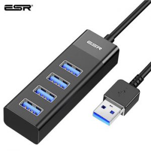 ESR USB HUB Cable Adapter 4 Ports USB 3.0 Dock Fast Transfer Splitter 4 in 1 USB Extention Data Transfer for PC MacBook Laptop