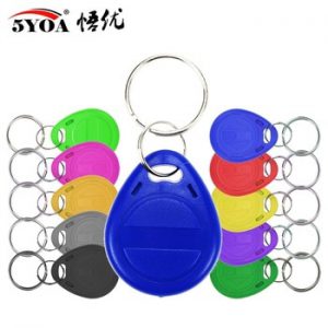 50pcs/lot EM4305 T5577 125khz Copy Rewritable Writable Rewrite keyfobs RFID Tag Key Ring Card Proximity Token Badge Duplicate