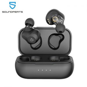 SOUNDPEATS Dual Dynamic Drivers Wireless Earbuds Bluetooth 5.0 APTX Audio CVC Noise Cancellation 27Hrs Play Time Earphones