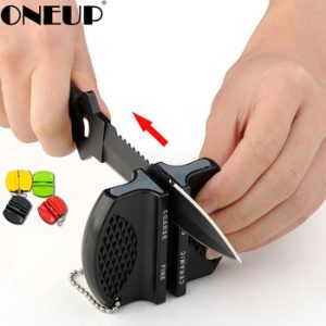 ONEUP Mini Ceramic Rod Knife Sharpener Two-stage Tungsten Portable Butterfly Type Whetstone Sharpener Sharpening Knives Stone