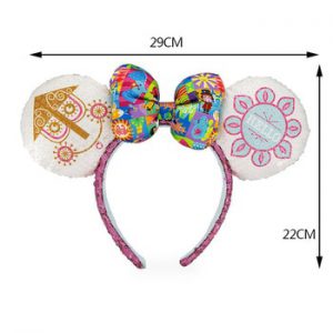 Disney A Small World Headband Ears Cute Cartoon Pattern Girl Toy Headdress Birthday Party Decoration Christmas Gifts