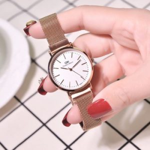 Magnetic Watches 2019 Women Fashion Luxury Rose Gold Stainless Steel Watch With Mesh Strap Quality Classic Ladies Wristwatches