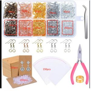 New 1box Spring Ear Hook Jump Rings Split Rings Earring Hook Earrings DIY Earring Accessories DIY Jewelry Findings Making Kit