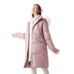 SEMIR 2020 new long down jacket women loose hooded fur collar waist young girl winter down coat for woman outwear