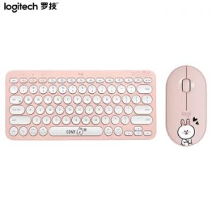 Logitech feat. Line Friends K380 Keyboard M350 Pebble Mouse Multi-Device Bluetooth Wireless Windows MacOS Android IOS Chrome OS