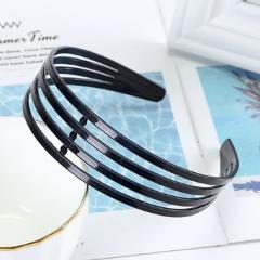 Haimeikang Spring Summer Fashion Bezel Headband Black Plastic Head Hoop Hair Band Hollow-out Women Headwear Hair Accessories