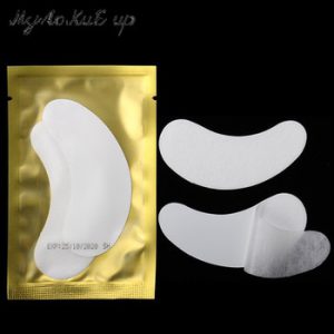 50pairs New Eyelashes Paper Patches Under Eye Pads Lash Paper Patch Eye Tips Sticker Wraps Eyelash Extension Make Up Tools