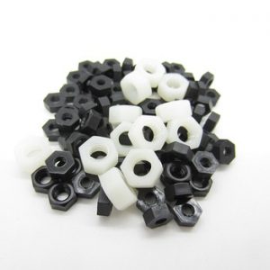 50/20Pcs DIN934 M2 M2.5 M3 M4 M5 M6 M8 M10 M12 Black/white Nylon Hex Nut Hexagon Plastic Nuts