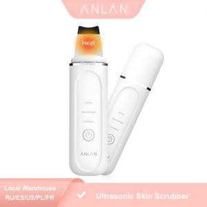 ANLAN 45°C Heat Skin Scrubber Facial Ultrasonic Skin Scrubber Electric Peeling Shovel Pore Cleaner Face Lifting Thermal Care