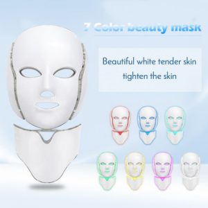 7 Colors Led Facial Mask with Neck Skin Rejuvenation Tighten Acne Anti Wrinkle Beauty Treatment Korean Photon Therapy Spa Home