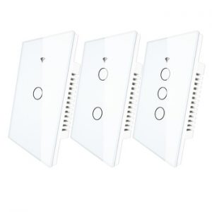 RF433 WiFi Smart Wall Touch Switch No Neutral Wire Needed Smart Single Wire Wall Switch Work with Alexa Google Home 170-250V