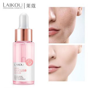 LAIKOU Sakura Facial Serum Hyaluronic acid Moisturizing Vitamin C Essence Nourishing Skin Shrinking Pores Remove Acne Face Care