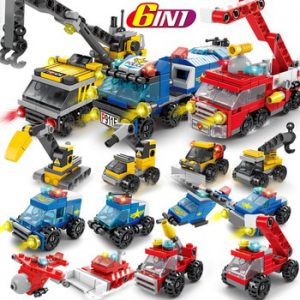 City Police Military Fire Fighting Car Engineering Vehicle Playmobil ARMY Building Blocks Sets Friends Castle Bricks Kids Toys