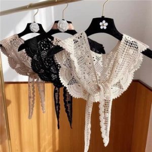 Dress Applique Lace Fabric Garment Decor Hollow Accessories embroidery DIY Neckline Collar Sewing Trims White Black Scrapbooking