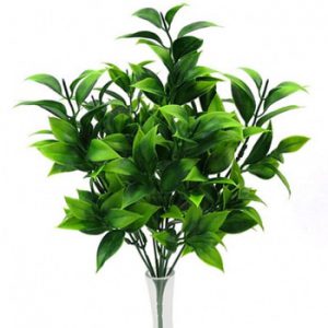 7 branches green artificial plants for garden bushes fake grass eucalyptus orange leaves faux plant for home shop decoration